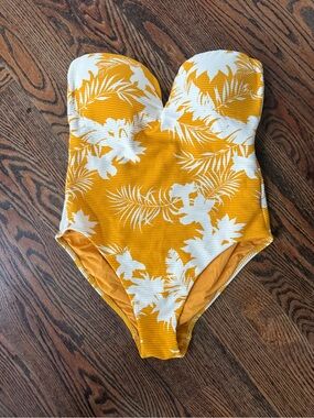 Seafolly Strapless One Piece Swimsuit Mustard yellow size 12 (US 8)